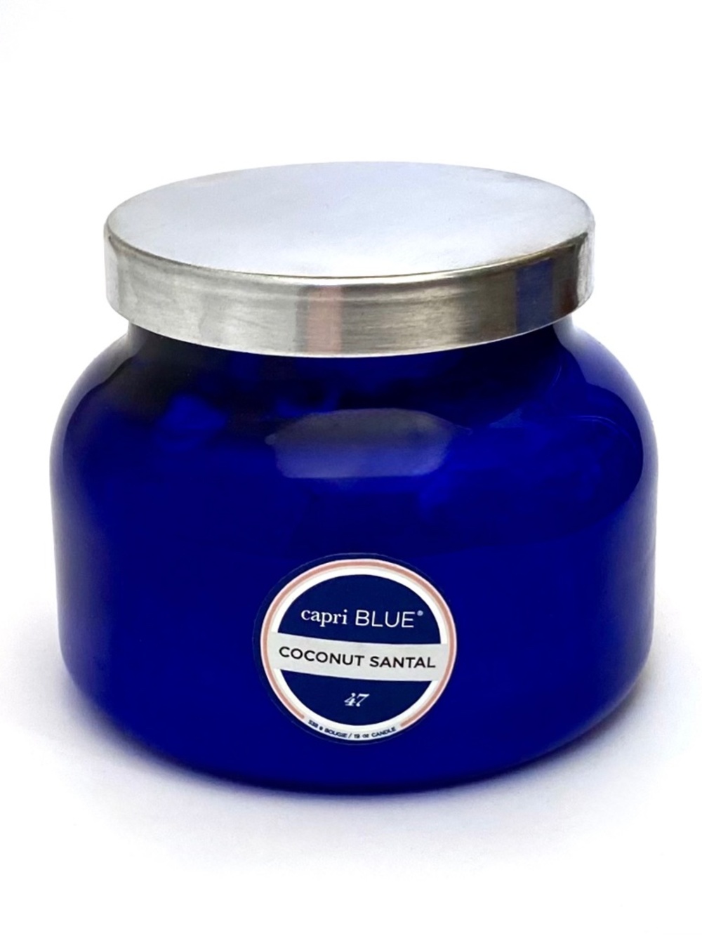 Anthropologie Capri Blue *EMPTY* 19 Oz BLUE Signature Jar w/Lid *COCONUT SANTAL*
